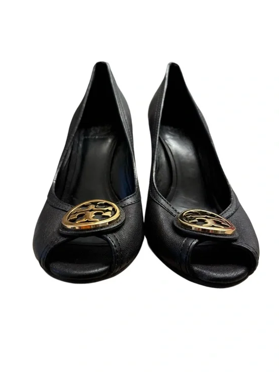 TORY BURCH PEEP-TOE SALLY WEDGES - Picture 3 of 7